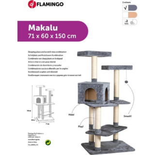 Doos van de kattenpaal Makalu Grijs