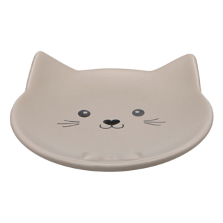 Ronde Eetschaal met Kattengezichtje - Taupe