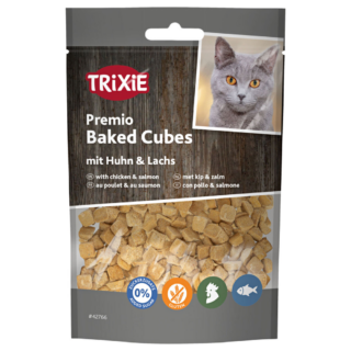 Kattensnacks - Baked Cubes met Kip & Zalm